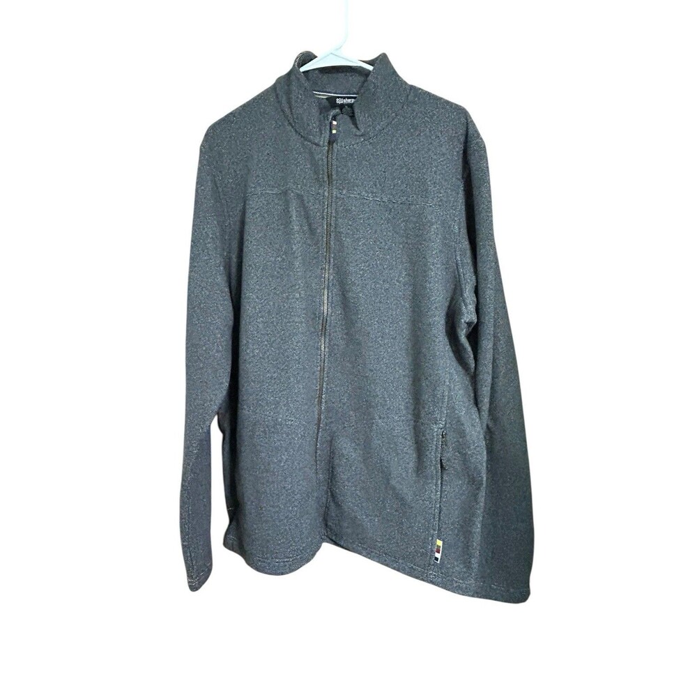 Sherpa Full Zip Jacket Mens Sz XL Blue Dark Gray. Zip Pockets Outdoors Casual